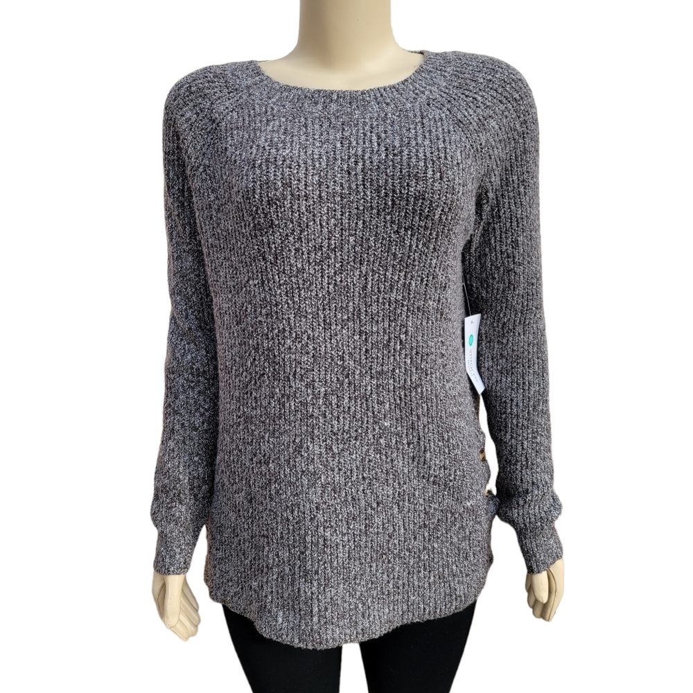 Pink Clover Brown Pull over Long Sleeve Sweater